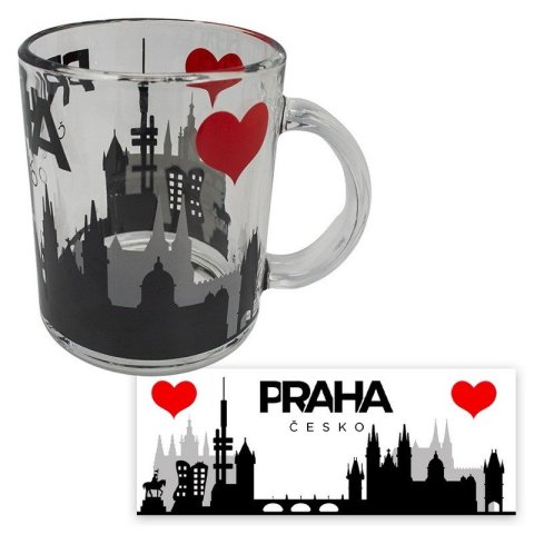 neuveden: Skleněný hrnek PRAHA 100 330 ml