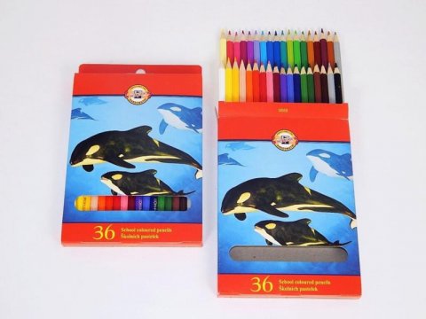 neuveden: Koh-i-noor pastelky školní Zvířata sada 36 ks