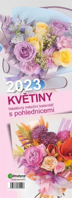 neuveden: Kalendář 2023 Květiny, pohlednicový