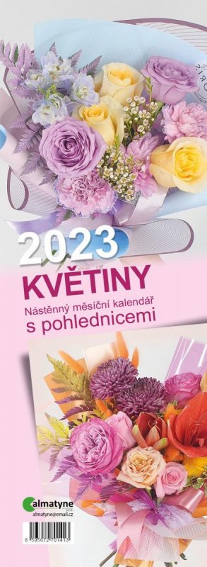 neuveden: Kalendář 2023 Květiny, pohlednicový neuveden: Kalendář 2023 Květiny, pohlednicový