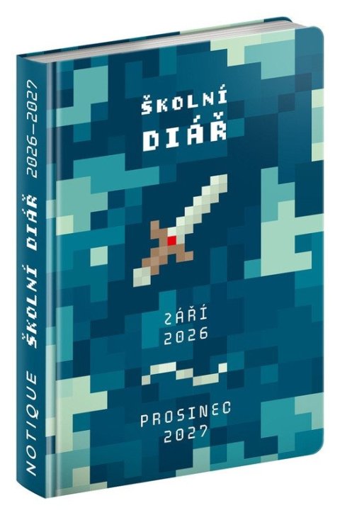 -: Školní diář 2026/2027 Gamer (září 2026 - prosinec 2027), 9,8 x 14,5 cm