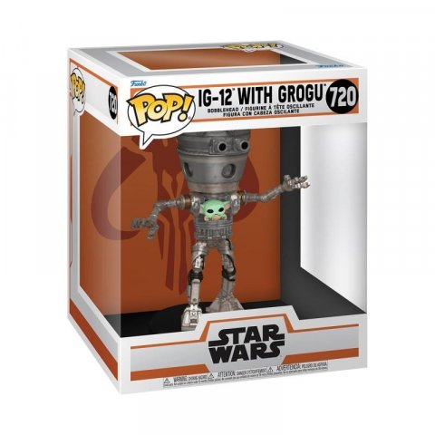 neuveden: Funko POP Deluxe: Mandalorian - IG-12 with Grogu