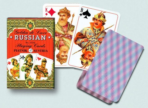 neuveden: Piatnik - Golden Russian, 55 Cards, SF neuveden: Piatnik - Golden Russian, 55 Cards, SF