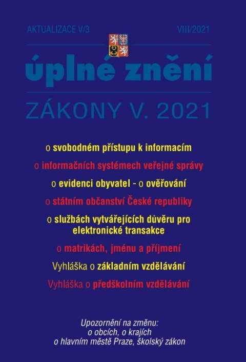 kolektiv autorů: Aktualizace V/3 Zákon o evidenci obyvatel