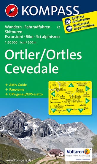 neuveden: Ortler,Cevedale 72 / 1:50T NKOM