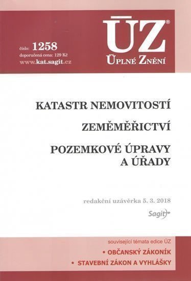neuveden: ÚZ 1258 Katastr nemovitostí, Zeměměřictví, Pozemkové úpravy a úřady