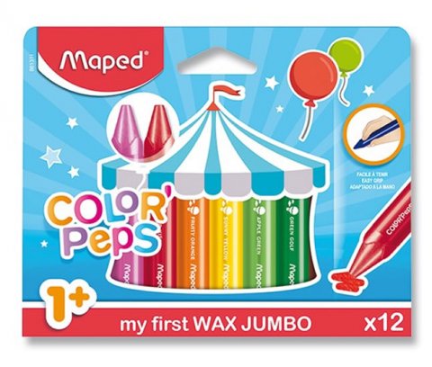 neuveden: Maped - Voskové pastelky Wax Early Age Jumbo 12 ks
