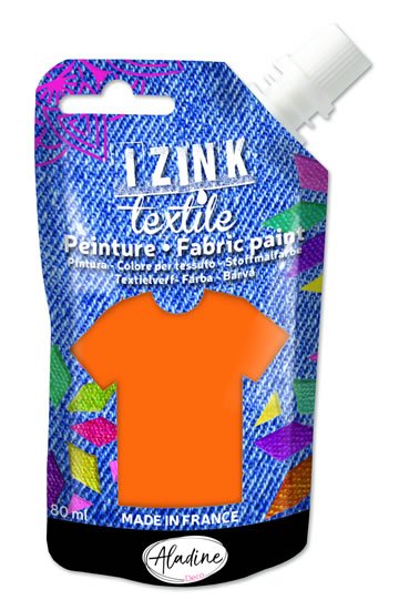 neuveden: Textilní barva IZINK Textile - oranžová, 80 ml neuveden: Textilní barva IZINK Textile - oranžová, 80 ml