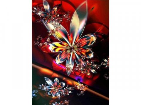 neuveden: Diamantové malování - Fraktál design 40 x 50 cm (bez rámu)