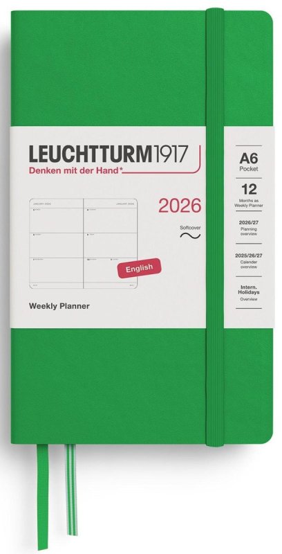 neuveden: Weekly Planner 2026 Pocket (A6) Spring Leaf