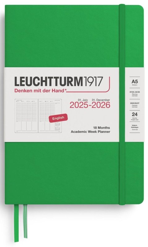 neuveden: Academic Week Planner 2026 Medium (A5) 18 Months Spring Leaf neuveden: Academic Week Planner 2026 Medium (A5) 18 Months Spring Leaf
