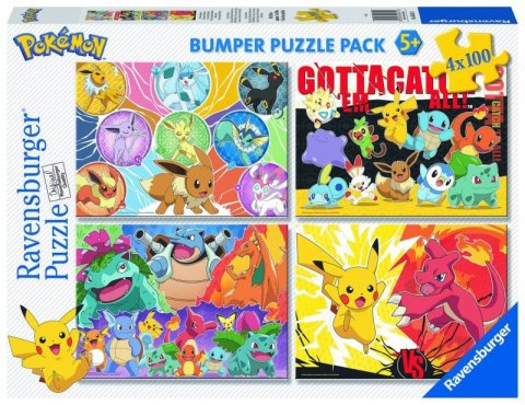 neuveden: Puzzle Pokémon 4x100 dílků