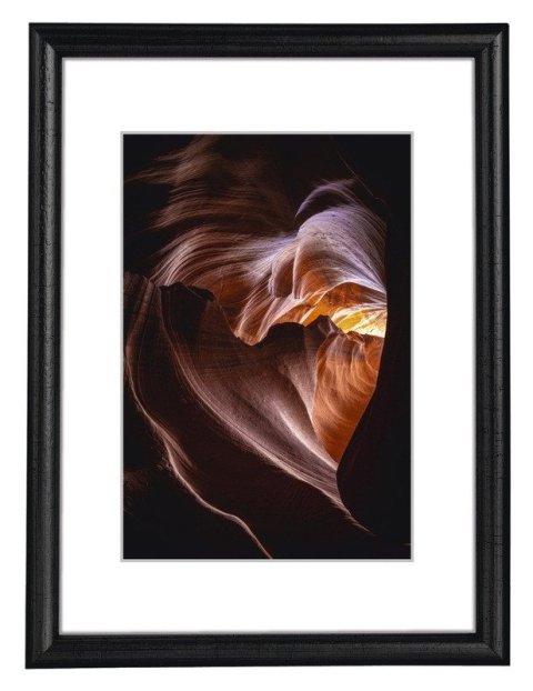 : Rámeček dřevěný Phoenix, černý, 15x20cm