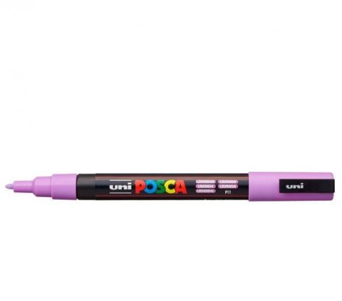 neuveden: Posca akrylový popisovač PC-3M, 0,9 - 1,3 mm, levandulová (s tenkým kulatým