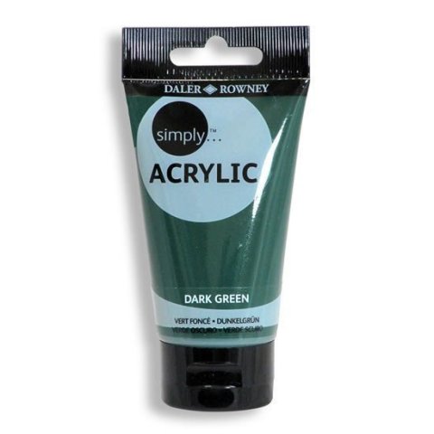 neuveden: Daler - Rowney SIMPLY akrylová barva - Dark Green 75 ml