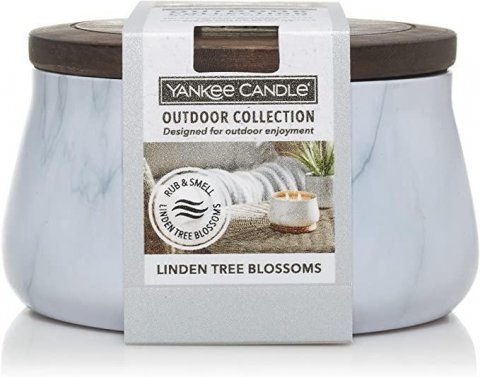 neuveden: YANKEE CANDLE Linden Tree Blossoms /Outdoor Collection, svíčka venkovní