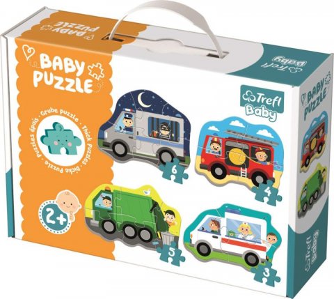 neuveden: Trefl Puzzle Baby Dopravní prostředky 4v1 (3,4,5,6 dílků)