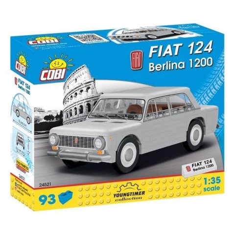 neuveden: Stavebnice COBI Fiat 124 Berlina 1200, 1:35, 93 kostek