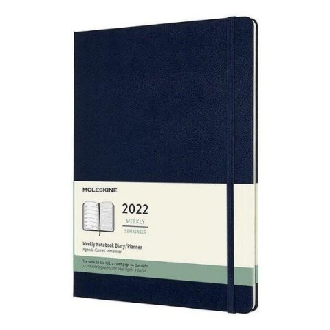 neuveden: Moleskine Plánovací zápisník 2022 modrý XL, tvrdý