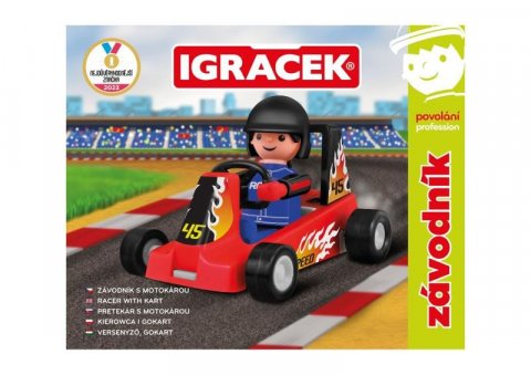 neuveden: Igráček Závodník - figurka s červenou motokárou
