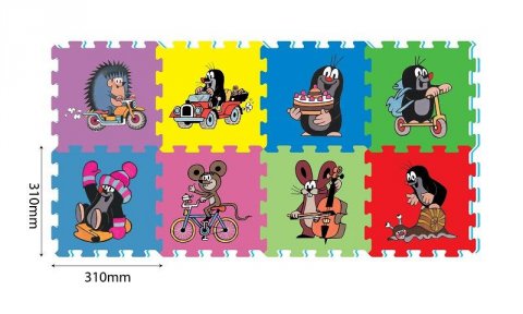 neuveden: Puzzle pěnové Krtek 30x30 / 8 dílků neuveden: Puzzle pěnové Krtek 30x30 / 8 dílků