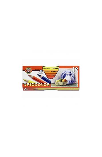 neuveden: Koh-i-noor pastelky TRIOCOLOR trojhranné silné souprava 12 ks v papírové kr neuveden: Koh-i-noor pastelky TRIOCOLOR trojhranné silné souprava 12 ks v papírové kr
