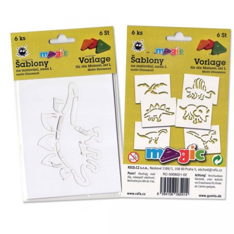 neuveden: MAGIC papírové šablony na malování DINOSAUŘI