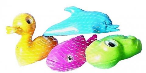 neuveden: Plavací sada Zvířátka do vany plastová 4ks
