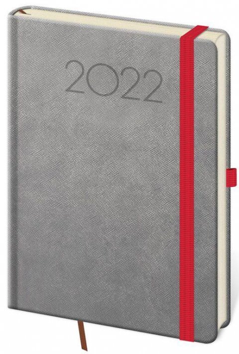 neuveden: Diář 2022 New Praga - tmavě šedý, týdenní, A5