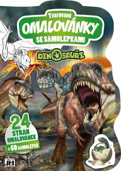 neuveden: Dinosauři - Tvarované omalovánky se samolepkami