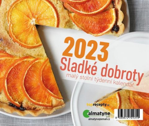 neuveden: Kalendář 2023 Sladké dobroty, stolní, týdenní, 148 x 125 mm