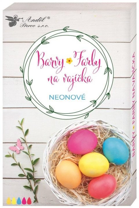 neuveden: Barvy na vajíčka gelové neonové, 5ks v balení