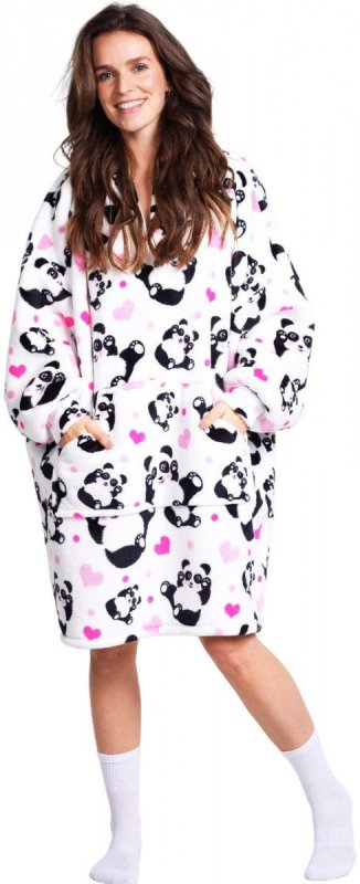 neuveden: Cozy Noxxiez mikinová deka pro teenagery a dospělé - Panda neuveden: Cozy Noxxiez mikinová deka pro teenagery a dospělé - Panda