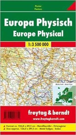 neuveden: AKN 2201 Evropa nástěnná fyzická 1:3 500 000
