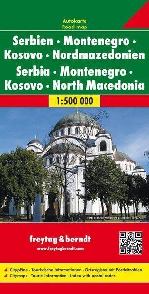 neuveden: AK 7003 Srbsko, Černá Hora, Makedonie 1:500 000 / automapa + mapa pro volný