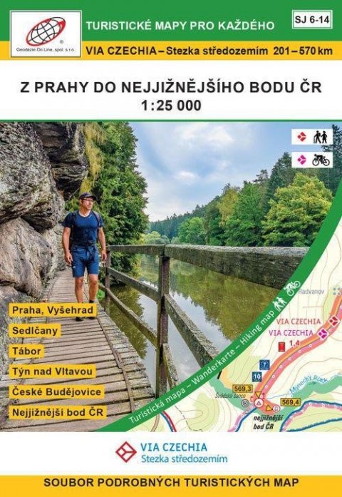 neuveden: VIA CZECHIA – Stezka středozemím, box 2, Z Prahy do nejjižnějšího bodu ČR 1