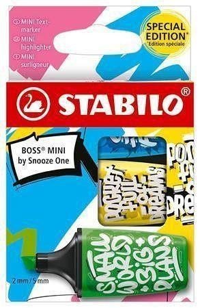neuveden: STABILO BOSS MINI by Snooze One - modrá, žlutá, zelená