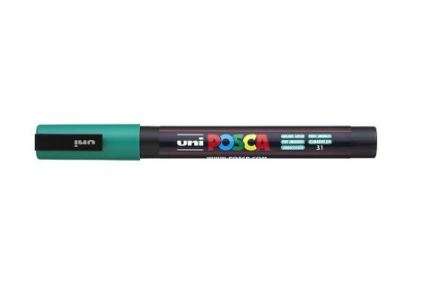 neuveden: POSCA akrylový popisovač - smaragdový 0,9 - 1,3 mm