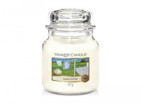 neuveden: YANKEE CANDLE Clean Cotton svíčka 411g