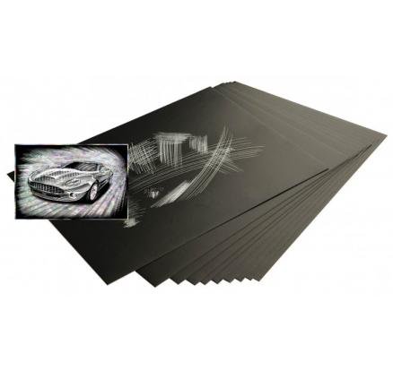 neuveden: Essdee Škrabací folie - holografická 30,5 x 22,9 cm 10 ks