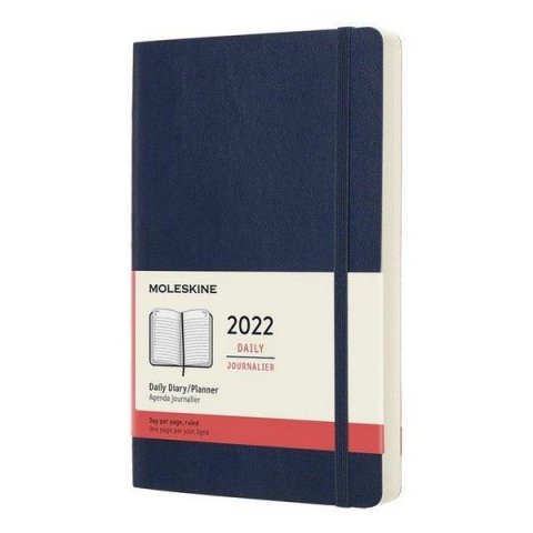 neuveden: Moleskine Diář 2022 modrý L, denní, měkký