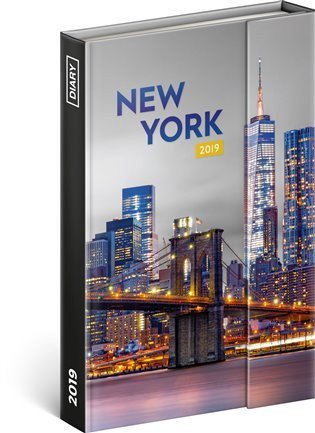 neuveden: Diář 2019 - New york - týdenní magnetický, 10,5 x 15,8 cm