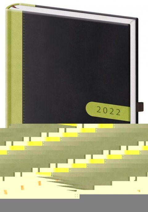 neuveden: Diář 2022 Bora - černo/zelený, denní, A5
