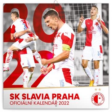 neuveden: Kalendář 2022 poznámkový: SK Slavia Praha, 30 × 30 cm