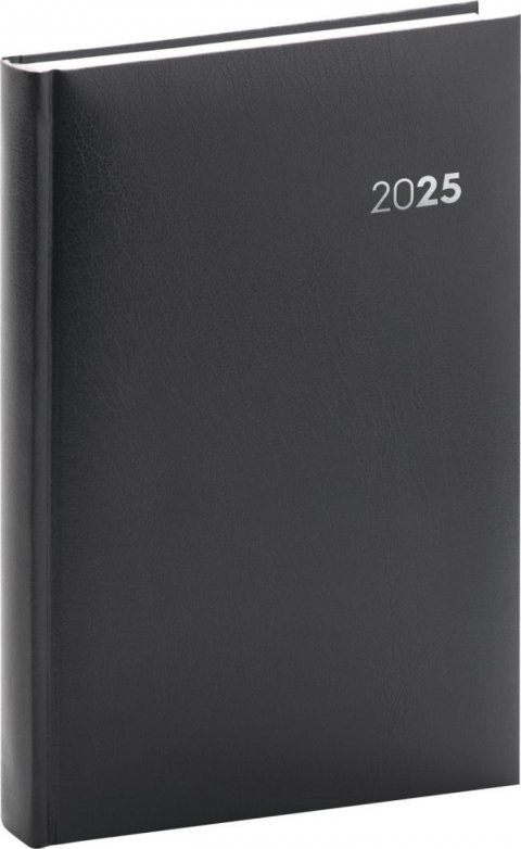 neuveden: Diář 2025: Balacron - černý, denní, 13 × 18 cm neuveden: Diář 2025: Balacron - černý, denní, 13 × 18 cm