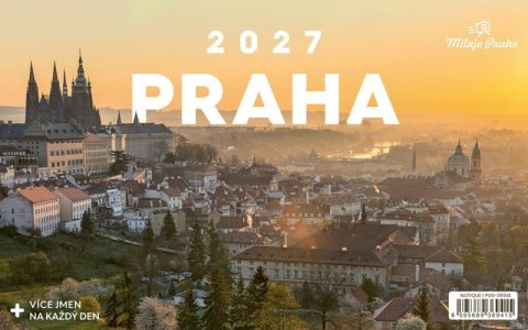 : Kalendář 2027 stolní: Praha – Miluju Prahu, 23,1 x 14,5 cm