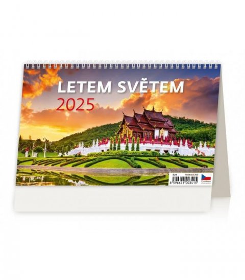 neuveden: Kalendář stolní 2025 - Letem světem