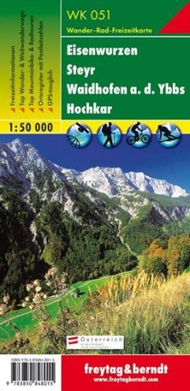 neuveden: WK 051 Eisenwurzen, Steyr, Waidhofen ad Ybbs, Hochkar 1:50 000 / turistická neuveden: WK 051 Eisenwurzen, Steyr, Waidhofen ad Ybbs, Hochkar 1:50 000 / turistická