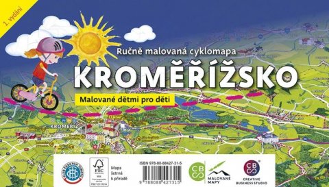 neuveden: Kroměřížsko dětem - Ručně malovaná cyklomapa