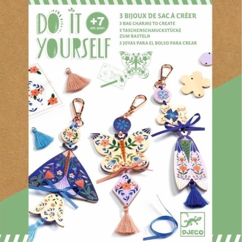 neuveden: DJECO DIY Dřevěné přívěsky Motýlci